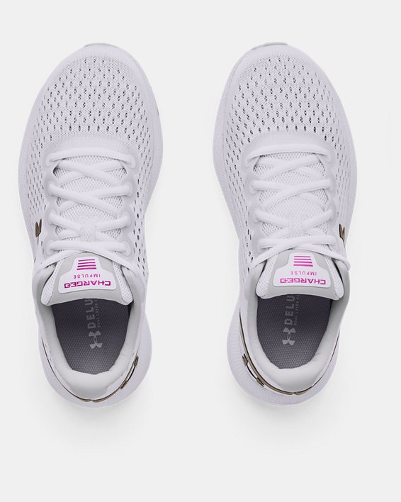 Women's UA Charged Impulse Shft Running Shoes, White, pdpMainDesktop image number 2